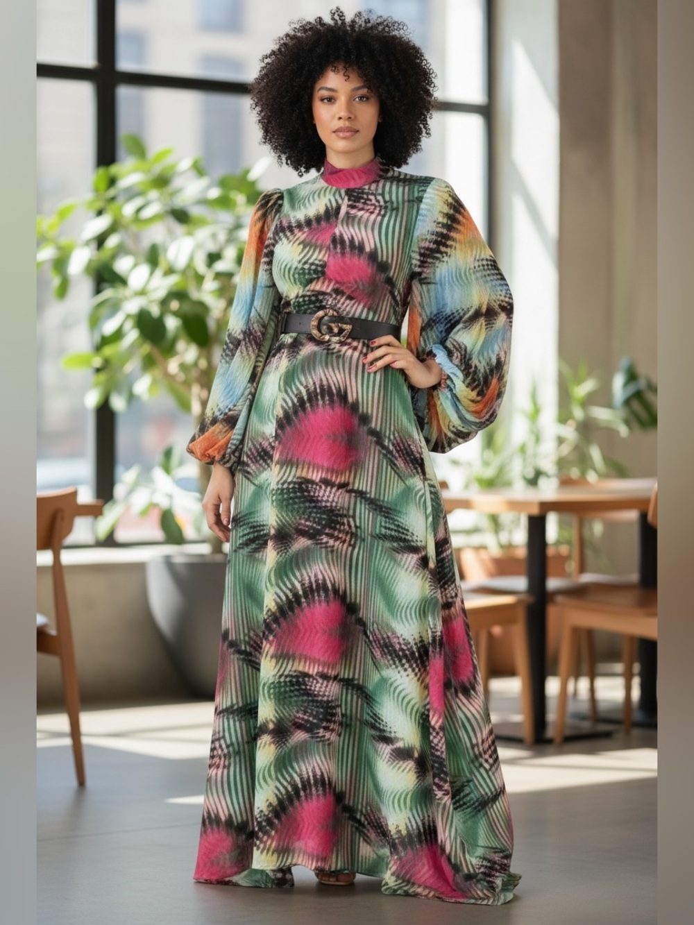 Gracia Abstract Maxi Dress